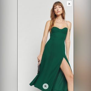 Reformation Juliette Dress, Emerald